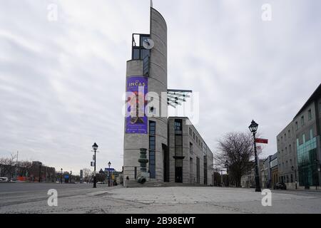 Montreal, Quebec, Canada, 13 marzo 2020. Museo deserto a causa della pandemia COVID-19 a Montreal.Credit:Mario Beauregard/Alamy News Foto Stock