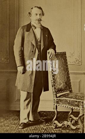 1862 ca., FRANCIA: L'imperatore francese NAPOLEONE III ( 1808 - 1873 , figlio di Luigi BONAPARTE e Ortensia Beauharnais ). Ritratto di Sergei Ludovich Levitskt ( 1819 - 1898 ), Parigi. - REALI - regalità - nobili - nobiltà - Napoleone III - imperatore - baffi - baffi - baffi - baffi - baffi - barba - barba - barbera - RISORGIMENTO --- Archivio GBB Foto Stock