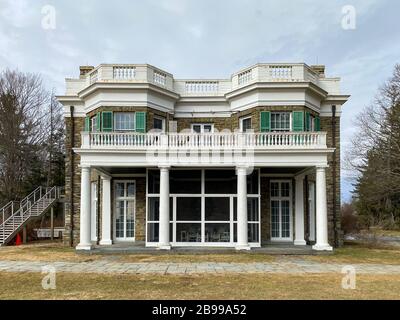 Lo Springwood Estate è la ex casa di Franklin e Eleanor Roosevelt a Hyde Park, New York. Foto Stock