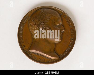 Nicolas Louis di Avout detto Davoust, Duca di Auerstaedt Principe Eckmühl, (1770-1823), Maresciallo dell'Impero Petit. Louis Nicolas d'Avout, dit Davout, duc d'Auerstaedt, principe d'Eckmühl, (1770-1823), maréchal d'Empire. Bronzo. Parigi, musée Carnavalet. Foto Stock