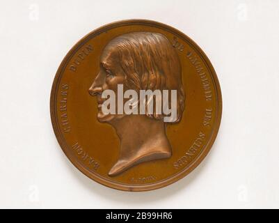 François Pierre Charles Dupin, Baron (1784-1873), matematico, ingegnere e politica francese nel 1868 Auguste Bovy (1799-1865). Pierre Charles François Dupin, barone (1784-1873), mathématicien, ingénieur et homme politique français. Bronzo, 1868. Parigi, musée Carnavalet. Foto Stock