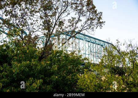 Walnut Street Pedestrian Bridge a Chatanooga, Tennessee Foto Stock