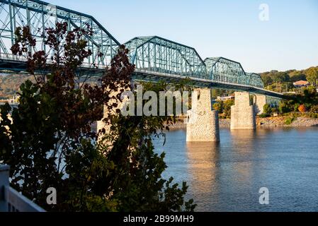 Walnut Street Pedestrian Bridge a Chatanooga, Tennessee Foto Stock