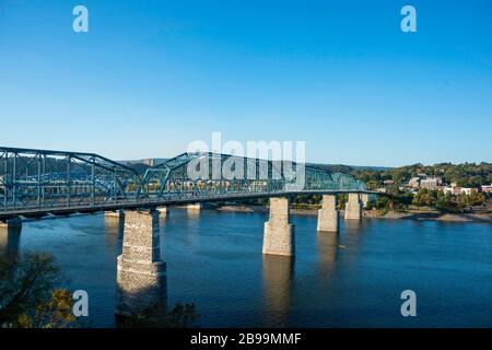 Walnut Street Pedestrian Bridge a Chatanooga, Tennessee Foto Stock