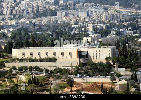 L'edificio della Corte suprema israeliana a Gerusalemme. Foto Stock