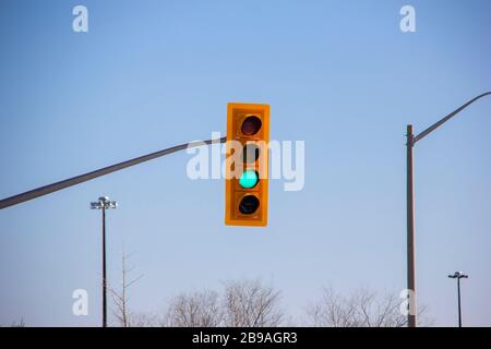 Il semaforo verde Foto Stock