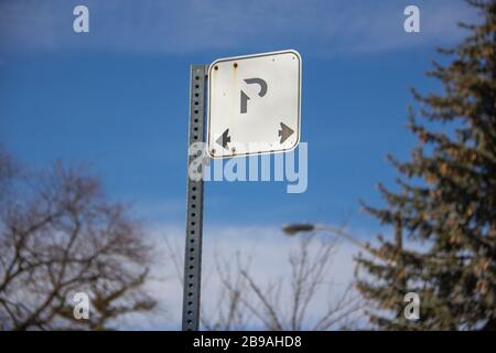 Segnale di parcheggio sbiadito Foto Stock
