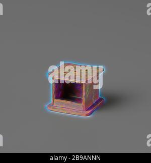 Stufa, rettangolare, con cinque buche, stufato di faggio, con cinque buche in cima, il retro di pino., anonima, Amsterdam (possibilmente), c. 1750 - c. 1800, faggio (legno), pino (legno), h 2.1 cm × w 2.5 cm × l 2.6 cm, Reimagined by Gibon, disegno di calda e allegra luce incandescente di luminosità e di irraggiamento di raggi. Arte classica reinventata con un tocco moderno. La fotografia ispirata al futurismo, abbracciando l'energia dinamica della tecnologia moderna, del movimento, della velocità e rivoluzionando la cultura. Foto Stock