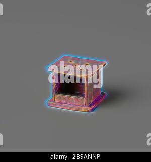 Stufa, rettangolare, con cinque buche, stufato di faggio, con cinque buche in cima, il retro di pino., anonima, Amsterdam (possibilmente), c. 1750 - c. 1800, faggio (legno), pino (legno), h 2.1 cm × w 2.5 cm × l 2.6 cm, Reimagined by Gibon, disegno di calda e allegra luce incandescente di luminosità e di irraggiamento di raggi. Arte classica reinventata con un tocco moderno. La fotografia ispirata al futurismo, abbracciando l'energia dinamica della tecnologia moderna, del movimento, della velocità e rivoluzionando la cultura. Foto Stock