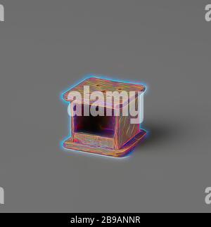 Stufa, rettangolare, con cinque buche, stufato di faggio, con cinque buche in cima, il retro di pino., anonima, Amsterdam (possibilmente), c. 1750 - c. 1800, faggio (legno), pino (legno), h 2.1 cm × w 2.5 cm × l 2.6 cm, Reimagined by Gibon, disegno di calda e allegra luce incandescente di luminosità e di irraggiamento di raggi. Arte classica reinventata con un tocco moderno. La fotografia ispirata al futurismo, abbracciando l'energia dinamica della tecnologia moderna, del movimento, della velocità e rivoluzionando la cultura. Foto Stock