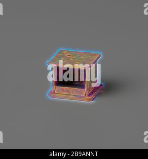 Stufa, rettangolare, con cinque buche, stufato di faggio, con cinque buche in cima, il retro di pino., anonima, Amsterdam (possibilmente), c. 1750 - c. 1800, faggio (legno), pino (legno), h 2.1 cm × w 2.5 cm × l 2.6 cm, Reimagined by Gibon, disegno di calda e allegra luce incandescente di luminosità e di irraggiamento di raggi. Arte classica reinventata con un tocco moderno. La fotografia ispirata al futurismo, abbracciando l'energia dinamica della tecnologia moderna, del movimento, della velocità e rivoluzionando la cultura. Foto Stock