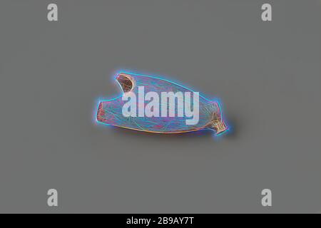 Frammento di una ciotola di tubo dal relitto della East Indiamen Hollandia, 1 ciotola di tubo, Annet, olandese East India Company, Hollandia (nave), anonima, Paesi Bassi, 1700 - in o prima del 13-ago-1743, creta di tubo, l 5 cm Ã d 2.1 cm, Reimagined by Gibon, design di calda e allegra luce di luminosità e di radianza dei raggi di luce. Arte classica reinventata con un tocco moderno. La fotografia ispirata al futurismo, abbracciando l'energia dinamica della tecnologia moderna, del movimento, della velocità e rivoluzionando la cultura. Foto Stock