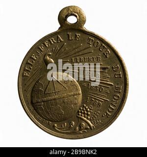 Omaggio a Padre Genoude (1792-1849) sostenitore della riforma elettorale, 1848 (titolo fittizio) Alphonse-Alexandre Houzelot. Médaille de l'hommage à l'abbé de Genoude (1792-1849), partisan de la réforme électorale, 1848. Parigi, musée Carnavalet. Foto Stock