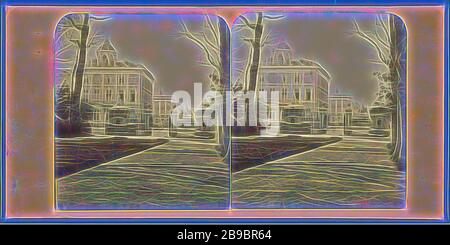 Bruxelles, le parc, la Grille e Godefroi, BT (attribuito a), 1860 - 1870, Reimagined by Gibon, disegno di calore allegro di luminosità e raggi di luce radianza. Arte classica reinventata con un tocco moderno. La fotografia ispirata al futurismo, che abbraccia l'energia dinamica della tecnologia moderna, del movimento, della velocità e rivoluziona la cultura. Foto Stock