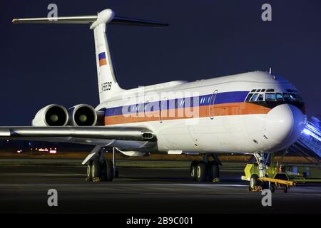 Ilyushin il-62M aereo della forza aerea russa. Foto Stock