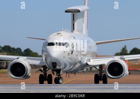 Boeing 737-7ES Wedgetail aereo aereo di allarme e controllo rapido dell'Australian Air Force. Foto Stock