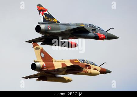 Caccia al jet Dassault Mirage 2000D dell'Aeronautica militare francese. Foto Stock