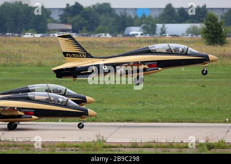 Aermacchi MB-339NAT del team di al Fursan. Foto Stock