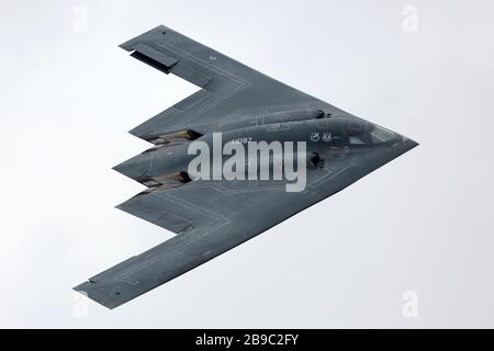 B-2A bomber Spirit dell'Aeronautica militare degli Stati Uniti. Foto Stock