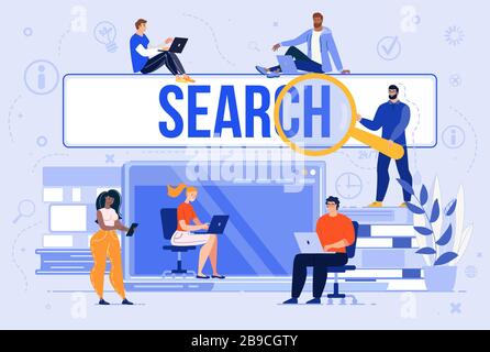 Informazioni sulla ricerca in Internet Vector Illustrazione Vettoriale