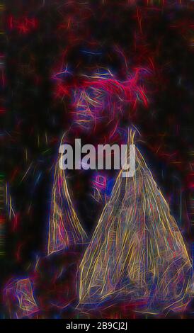 Ritratto di un ferito KNIL soldato, ritratto del soldato KNIL Kees Pop, Ritratto di Kees Pop, soldato impiegati dagli olandesi est indiano esercito. La medaglia con nastro blu, metà nascosta sotto l'imbracatura è la medaglia di Aceh. Questo è stato istituito dal regio decreto del 12 maggio 1874 come una ricompensa per i partecipanti alla prima campagna di Aceh nel 1873/1874. I partecipanti in questa campagna ha anche ricevuto la croce per importanti operazioni militari, lato sinistro award sul ritratto con il verde-nastro arancione, veterano, soldato disabili, medaglie e altri segni di onore militare, KNIL, Kees Pop, Isacco ho Foto Stock