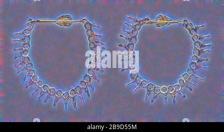 Catena, Impero Romano, 250 - 400, Oro, 24,4 cm (9 5,8 pollici, Reimagined by Gibon, design di calore allegro di luminosità e raggi di luce radianza. Arte classica reinventata con un tocco moderno. La fotografia ispirata al futurismo, che abbraccia l'energia dinamica della tecnologia moderna, del movimento, della velocità e rivoluziona la cultura. Foto Stock