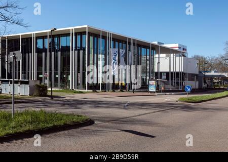 Campus insolitamente vuoto della Heinrich-Heine University di Dusseldorf a causa delle misure contro il coronavirus Foto Stock