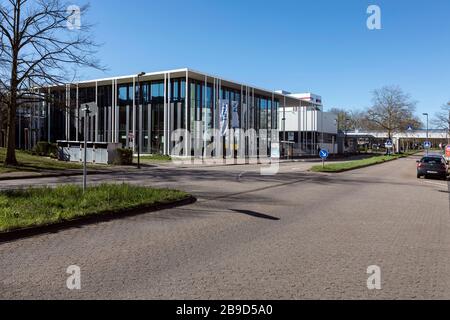 Campus insolitamente vuoto della Heinrich-Heine University di Dusseldorf a causa delle misure contro il coronavirus Foto Stock