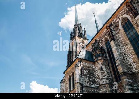 San Pietro e la Cattedrale di San Paolo a Brno, in Repubblica Ceca Foto Stock