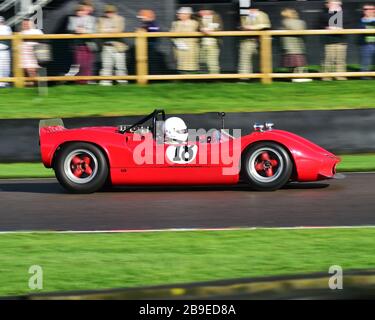 Anthony Taylor, McLaren Chevrolet M1B, Whitsun Trophy, prototipi sportivi, Goodwood Revival 2017, settembre 2017, automobili, automobili, circuito racing, Cl Foto Stock