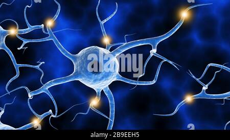 Immagine concettuale di un neurone. Foto Stock