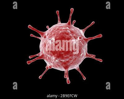 Immagine concettuale di un virus. Foto Stock