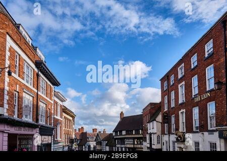 Wyle Cop, Shrewsbury, Shropshire Foto Stock