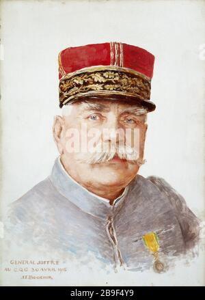 GENERALE JOFFRE Joseph Félix Bouchor (1853-1937). "Le général Joffre (1852-1931), 1915". Huile sur bois. Parigi, musée Carnavalet. Foto Stock