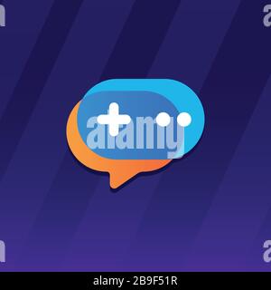 Immagine isolata dal logo del messaggio e dal vettore delle icone Illustrazione Vettoriale