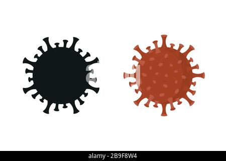 Set di icone del virus isolato su sfondo bianco illustrazione vettoriale EPS10 Illustrazione Vettoriale