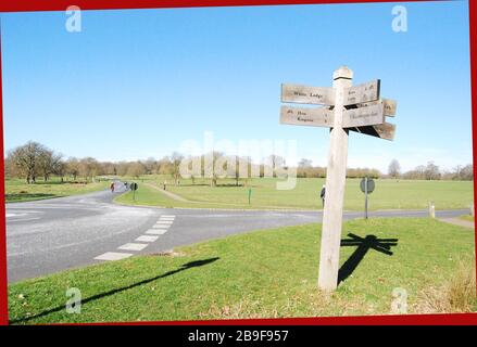 Richmond Park dopo lo scoppio di Covid 19 Foto Stock