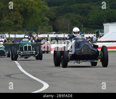 Mark Butterworth, Riley era., Brooke Special, Goodwood Trophy, Grand Prix Cars, Voirette, Goodwood Revival 2017, settembre 2017, automobili, automobili, Foto Stock