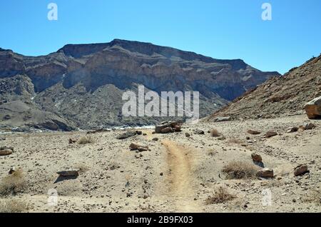 Nel Fish River Canyon, nel sud della Namibia Foto Stock