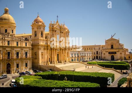 Città barocca di noto sulla costa orientale della Sicilia. Foto Stock