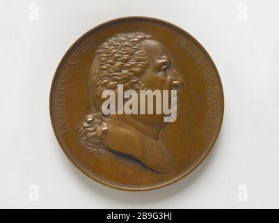 Louis XVIII entrata a Parigi 3 maggio 1814 André Galle (1761-1844). 'Entrée de Louis XVIII à Paris le 3 mai 1814'. Bronzo, 1814. Parigi, musée Carnavalet. Foto Stock