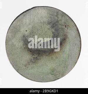 Test uniface per il pezzo da 5 franchi di Charles X, 1828 François-Augustin Caunois (1787-1859). Sesai uniface pour la pièce de 5 franchi de Carlo X, 1828. Estain, 1828 Parigi, musée Carnavalet. Foto Stock