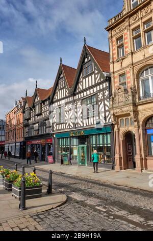 High Strreet, Shrewsbury, Shropshire Foto Stock