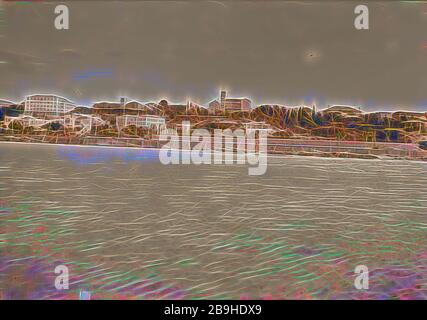 Università americana. Beirut (A.U.B.). Panorama dal mare. 1920, Libano, Beirut Foto Stock