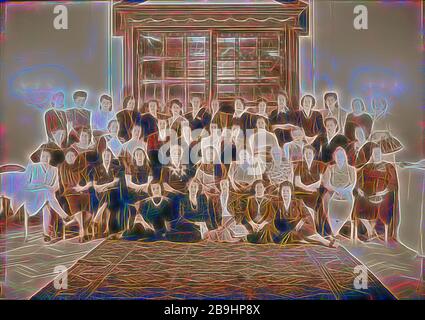 Arab Ladies' Unione gruppo al King David Hotel Sett. 15 1944 membri delle donne arabe di unione con Huda Shaʻrawi (centro, seduto, con velo nero). 1944, Gerusalemme, Israele Foto Stock