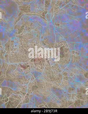 Copia della carta in rilievo Gerusalemme e dintorni. Foto aerea-mosaico di diverse fotografie aeree di Gerusalemme. 1923, Israele Foto Stock