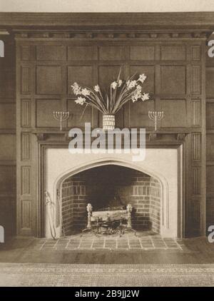 Casa, Henry C. Perkins, Hamilton, Massachusetts. Mantel. Lynch Luquer, architetto (1919) Foto Stock