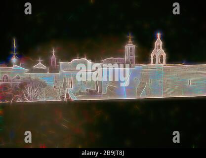 Immagine notturna della Chiesa della Natività a Natale 1945, West Bank, Betlemme, Israele Foto Stock