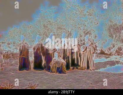 Ruth storia. Betlemme donne che danzano al matrimonio. 1940, West Bank, Betlemme, Israele Foto Stock