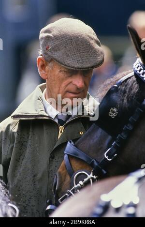 Il Duca di Edimburgo. Windsor Horse Trials. Berkshire, Inghilterra, Regno Unito. Circa ottanta Foto Stock